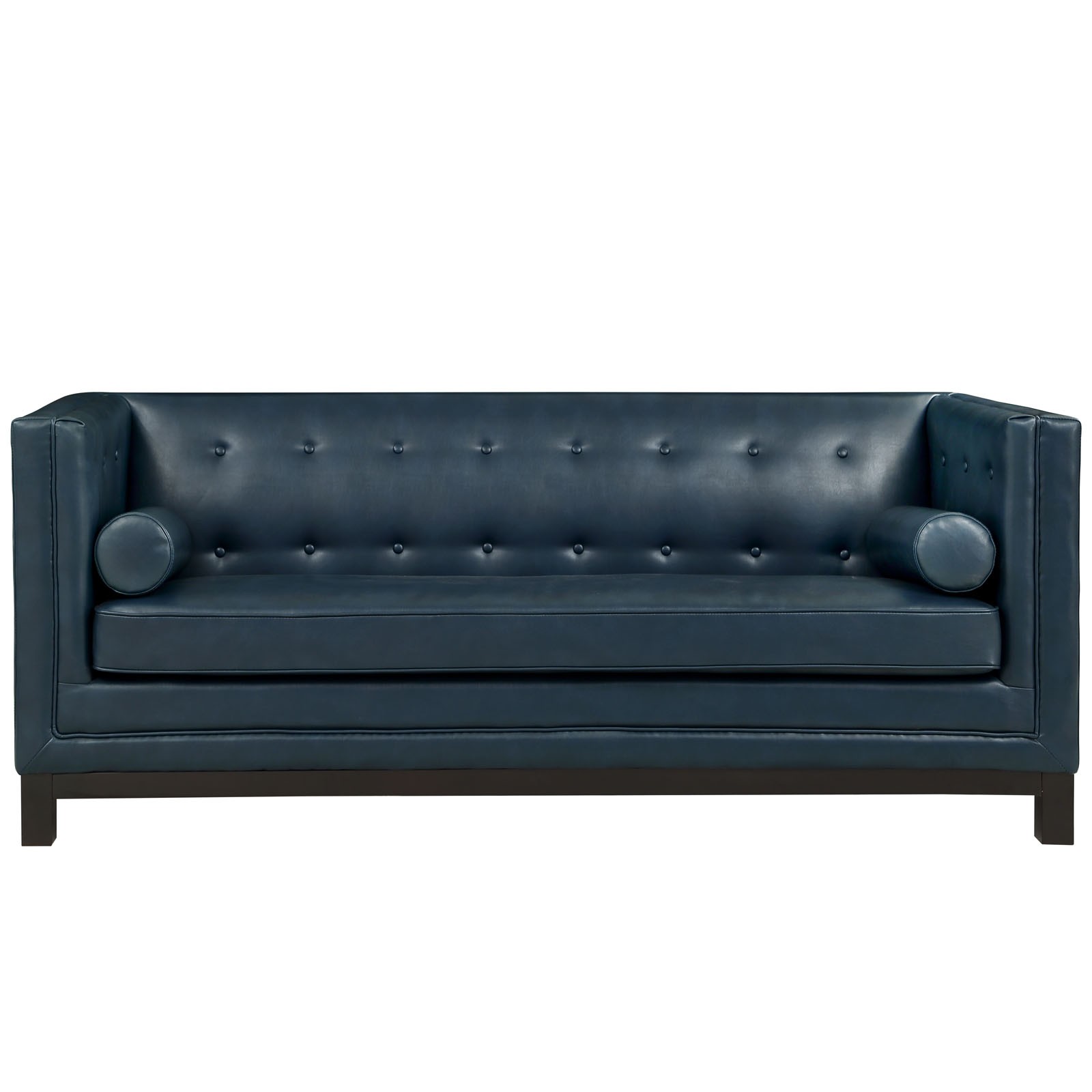 Imperial Bonded Leather Sofa Blue Artis Décor