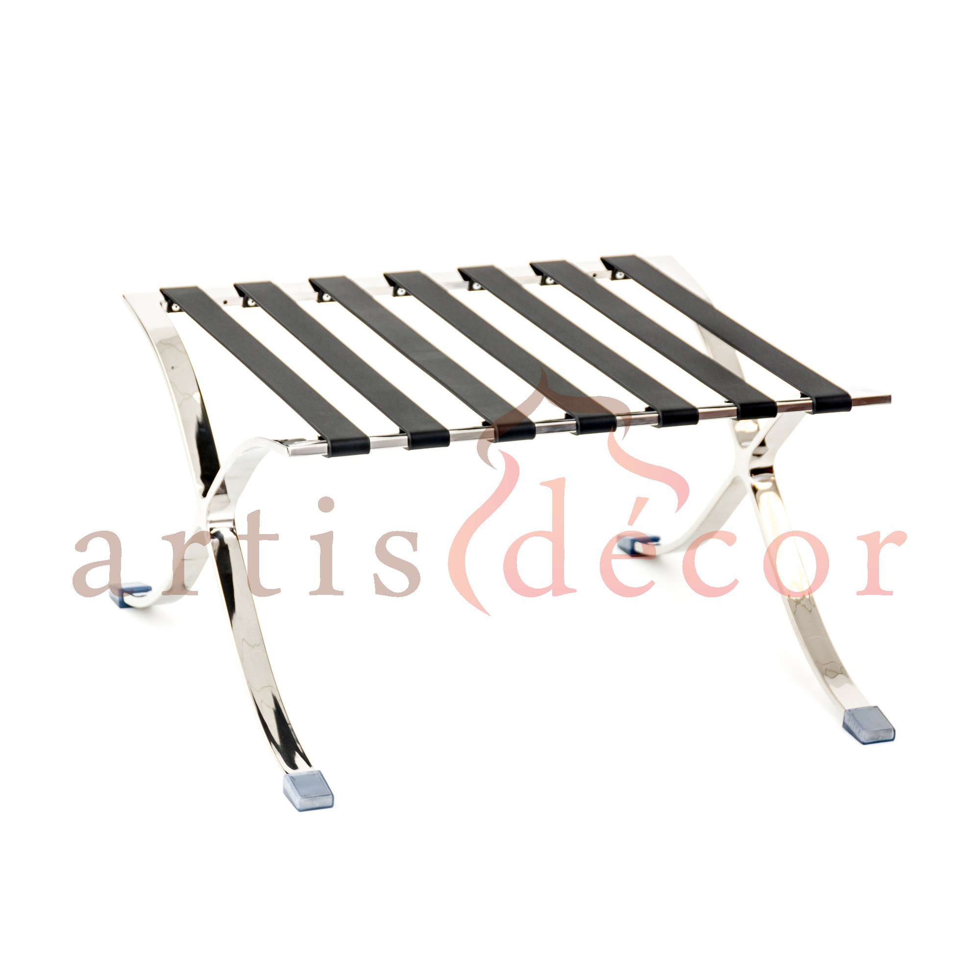 Barcelona Style Premium Lounge Chair and Black Aniline Leather Artis