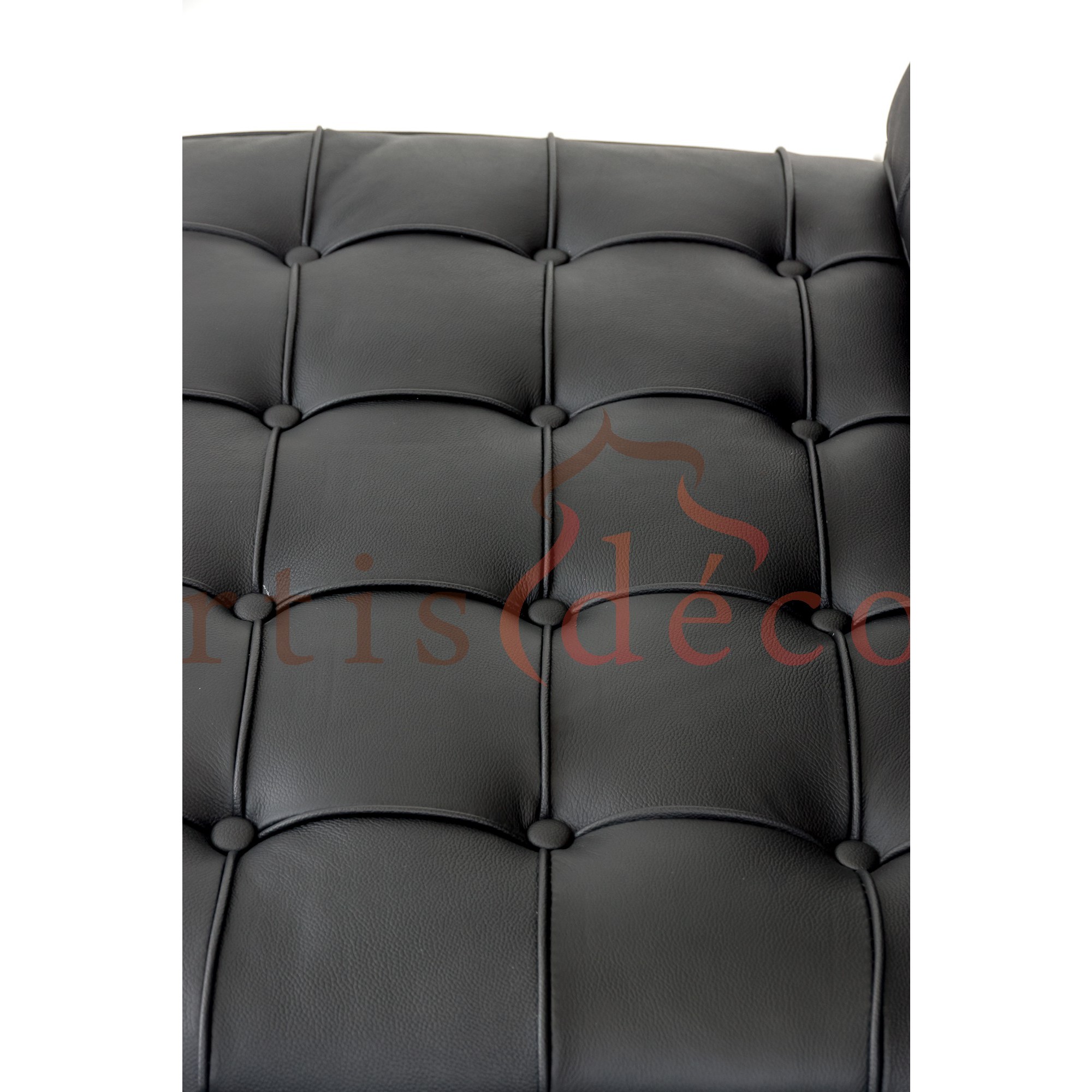 Barcelona Style Premium Lounge Chair and Ottoman White Aniline Leather