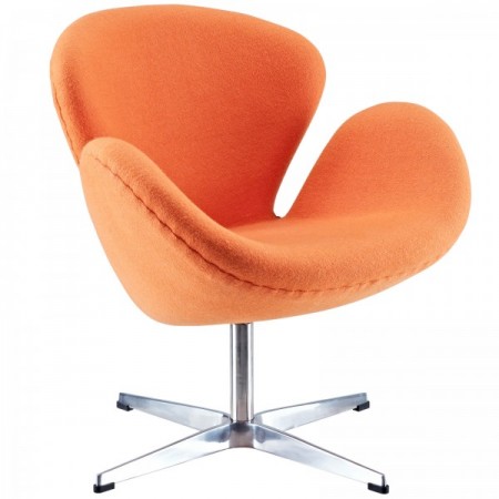 Swan Chair - Orange Wool