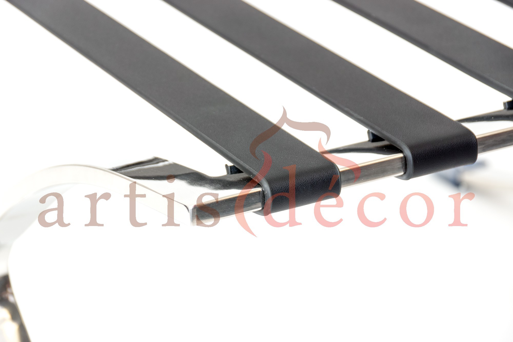 Premium Lounge Chair - Top Grain Leather-Ottoman Only-Black