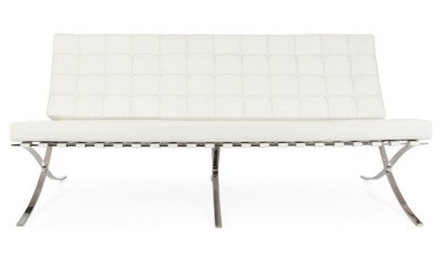 Premium Sofa - White Top Grain Leather