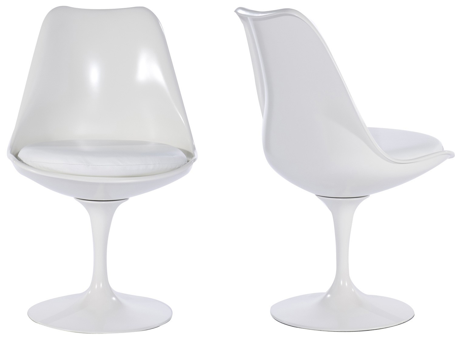 Tulip Chair - Molded ABS Plastic-White