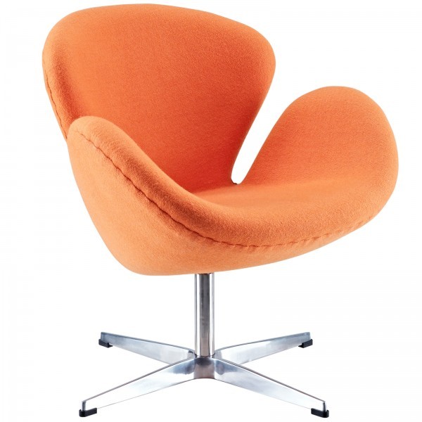 Swan Chair - Orange Wool