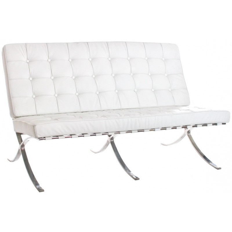 Premium Loveseat - Top Grain Leather-White